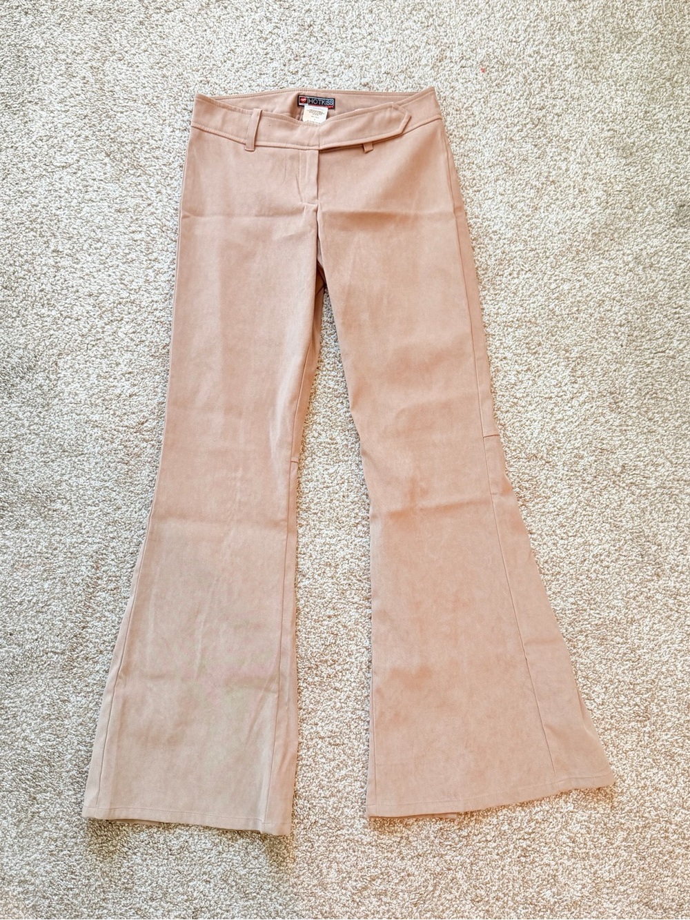 Y2K Hot Kiss Women's Flared Corduroy Pants — Light Beige